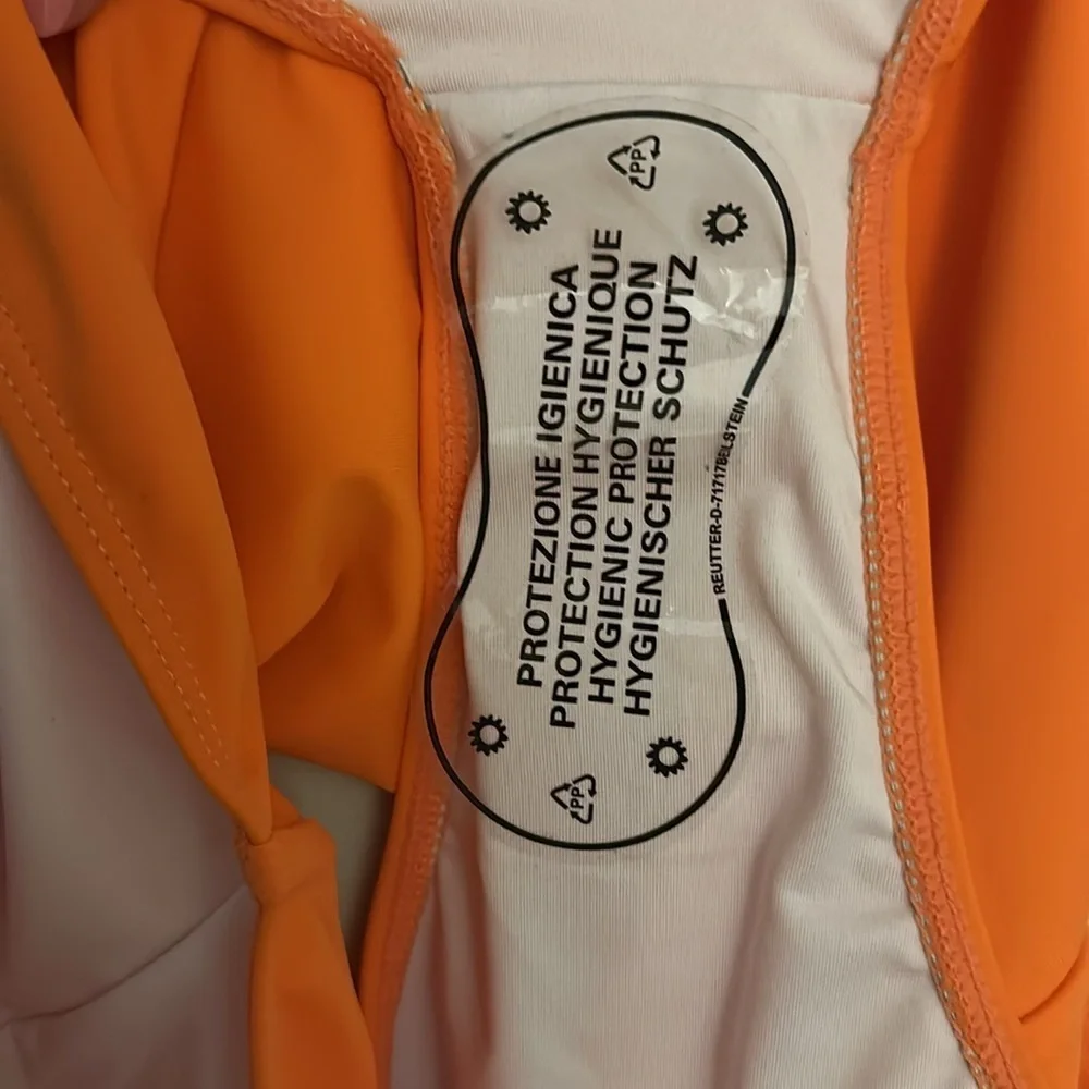 Kate Kasin Women’s 2-Piece Orange Tankini Swimsuit Sz Medium NWT Resortwear Chic - Picture 14 of 15